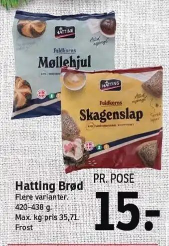 SPAR Hatting brød - flere varianter tilbud
