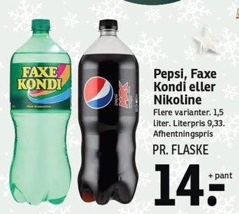 SPAR Pepsi, faxe kondi eller nikoline tilbud