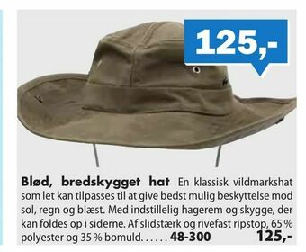 Blød, bredskygget hat