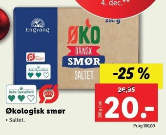 Lidl Økologisk Smør tilbud