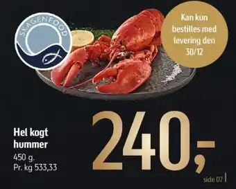Føtex Hel Kogt Hummer tilbud