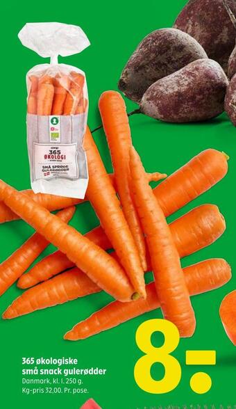 Coop 365 365 økologiske små snack gulerødder tilbud