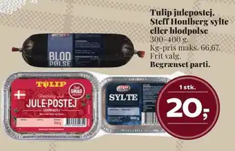 Tulip julepostej, steff houlberg sylte eller blodpølse