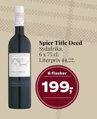 Dagli'Brugsen Spier title deed tilbud