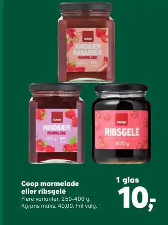 Kvickly Coop marmelade eller ribsgelé tilbud