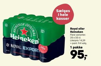 Kvickly Royal eller heineken tilbud