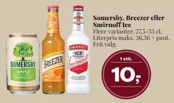 Dagli'Brugsen Somersby, breezer eller smirnoff ice tilbud