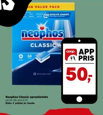 Kvickly Neophos classic opvasketabs tilbud