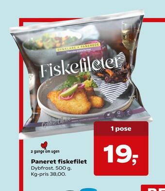 SuperBrugsen Paneret fiskefilet tilbud