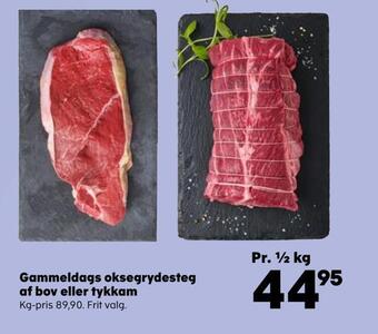 SuperBrugsen Gammeldags oksegrydesteg af bov eller tykkam tilbud