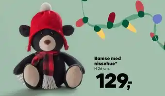 Kvickly Bamse med nissehue tilbud