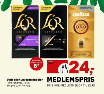 SuperBrugsen L'or eller lavazza kapsler tilbud