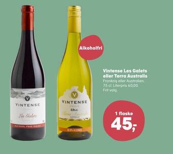 Kvickly Vintense les galets eller terra australis tilbud