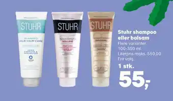 SuperBrugsen Stuhr shampoo eller balsam tilbud