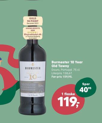 Kvickly Burmester 10 year old tawny tilbud