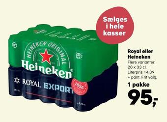 SuperBrugsen Royal eller heineken tilbud