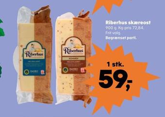 Kvickly Riberhus skæreost tilbud