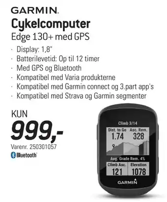 Thansen Cykelcomputer edge 130+ med gps tilbud