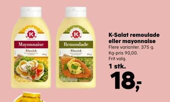 SuperBrugsen K-salat remoulade eller mayonnaise tilbud