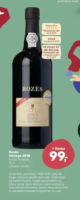 SuperBrugsen Rozès vintage 2015 tilbud