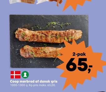 SuperBrugsen Coop mørbrad af dansk gris tilbud