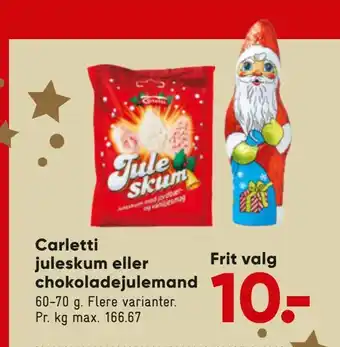 Bilka Carletti juleskum eller chokolade julemand tilbud