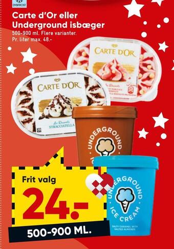 Bilka Carte d'or eller underground isbæger tilbud