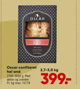 Bilka Oscar confiteret hel and 2,7-3,0 kg tilbud