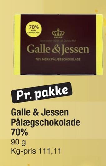 Fakta Tyskland Galle & jessen pålægschokolade 70% tilbud