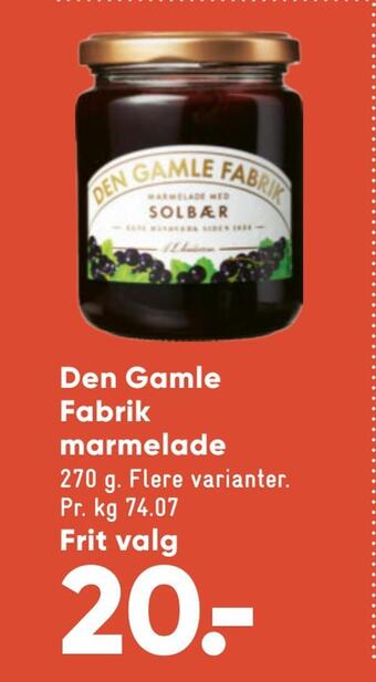Bilka Den gamle fabrik marmelade tilbud