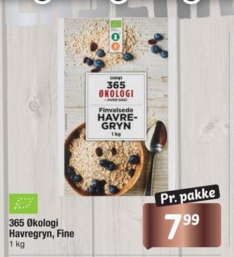 Fakta Tyskland 365 økologi havregryn, fine tilbud