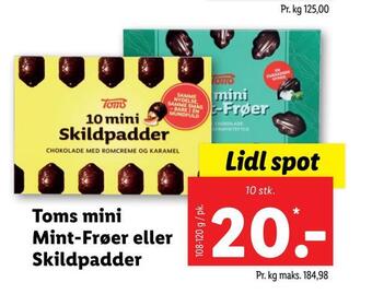 Toms mini mint-frøer eller skildpadder