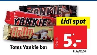 Lidl Toms yankie bar tilbud