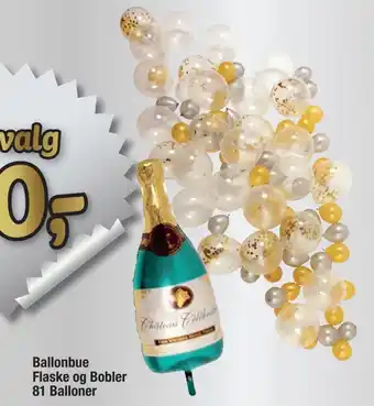Ballonbue flaske og bobler 81 balloner