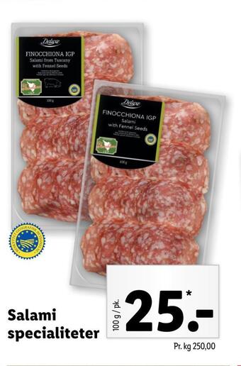 Lidl Salami specialiteter tilbud