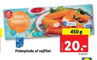Lidl Fiskepinde af sejfilet tilbud
