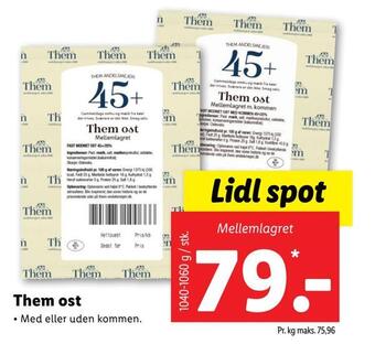 Lidl Them ost tilbud