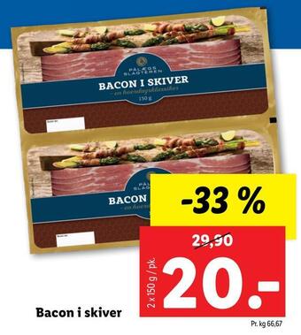 Lidl Bacon i skiver tilbud