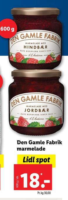 Lidl Den gamle fabrik marmelade tilbud