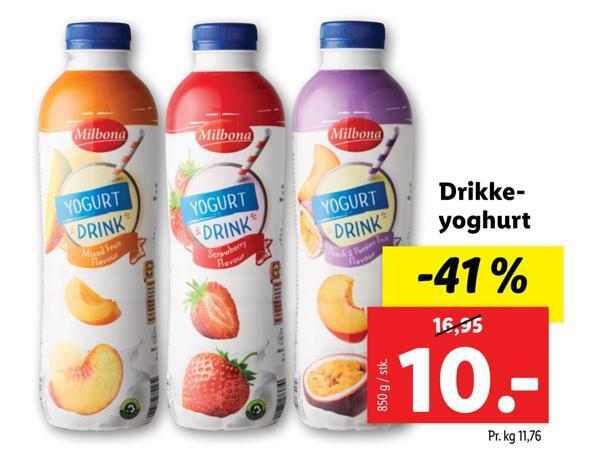 Drikke yoghurt tilbud hos Lidl