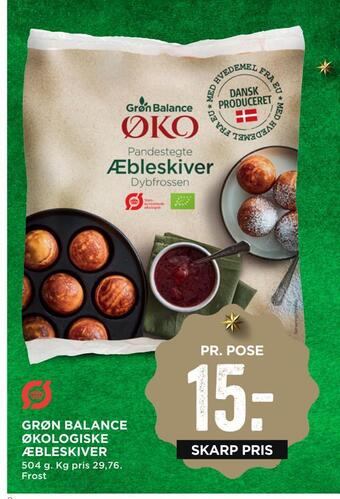 MENY Grøn balance økologiske æbleskiver tilbud