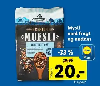 Lidl Mysli med frugt og nødder tilbud