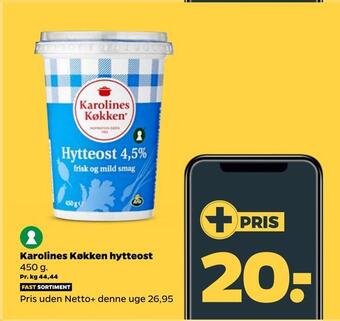 Netto Karolines køkken hytteost tilbud