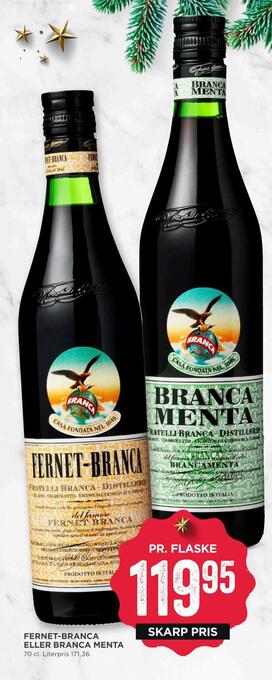 MENY Fernet-branca eller branca menta tilbud