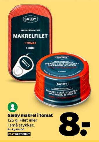 Netto Sæby makrel i tomat tilbud