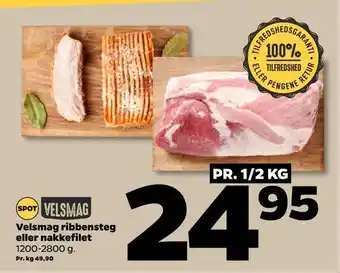 Netto Velsmag ribbensteg eller nakkefilet tilbud