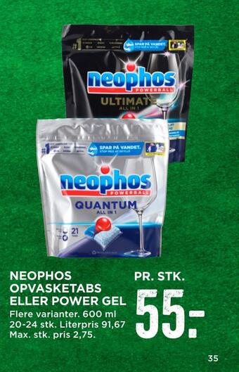 MENY Neophos opvasketabs eller power gel tilbud