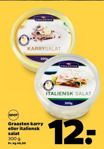Netto Graasten karry eller italiensk salat tilbud
