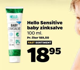 Netto Hello sensitive baby zinksalve tilbud