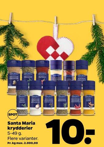 Netto Santa maria krydderier tilbud